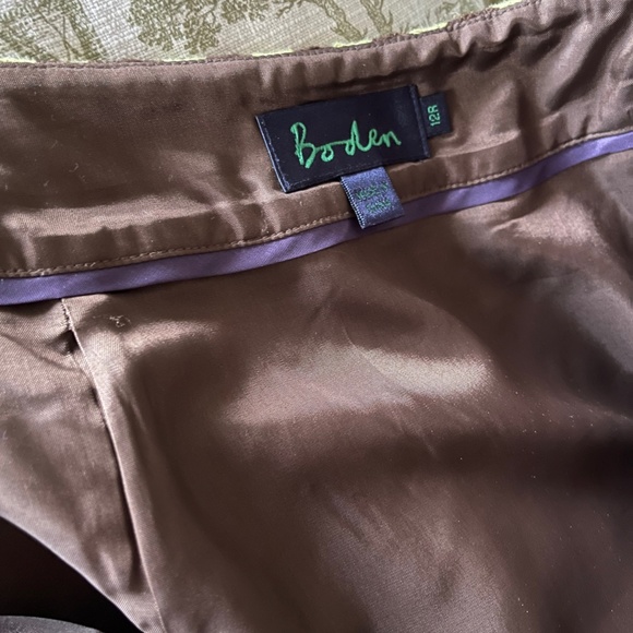 Boden Wool A-line, Above-Knee Skirt, Brown and Green, UK size 12R - Picture 4 of 7